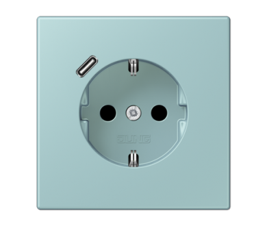 Розетка 2K+З USB Typ C Jung LC1520-18C214
