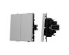 Механизм звонкового выключателя двухклавишный Arlight SWT-NOBE-MKR2-SFPL-IS (230V, 10A) (Никель) 061786