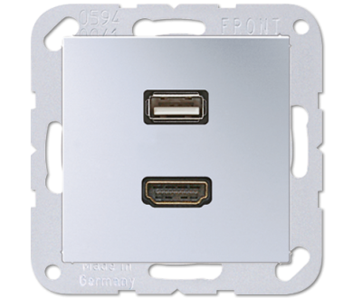 Купить Розетка HDMI/USB Jung MAA1163AL Розетка HDMI/USB Jung MAA1163AL