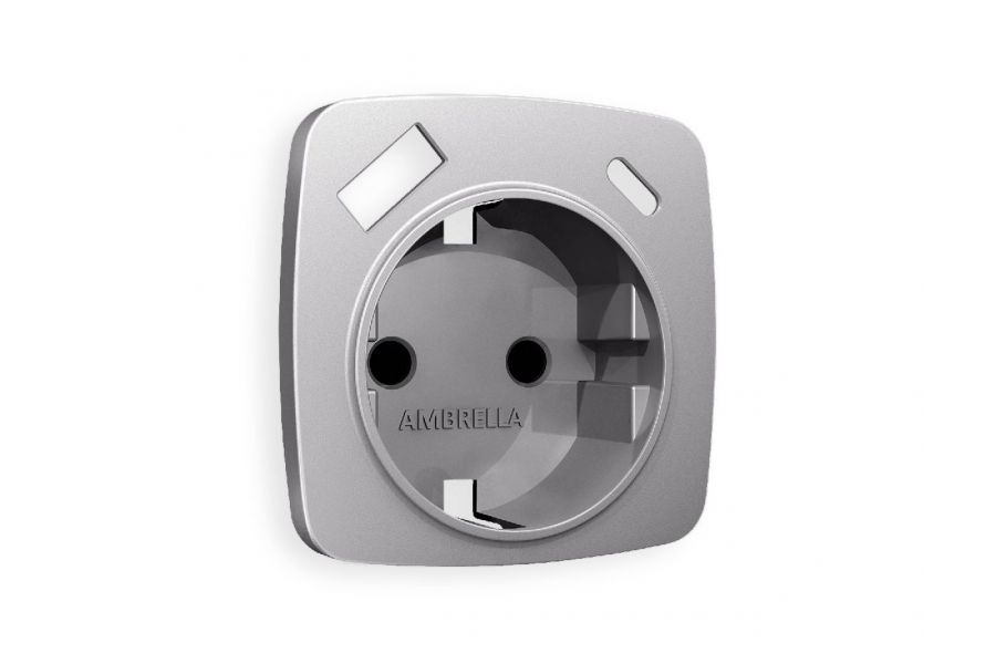 Лицевая панель для розетки с/з со шторками 2USB A+C Ambrella Volt Omega OP5100