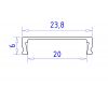 Алюминиевый накладной профиль Ambrella Light Alum Profile GP1800WH
