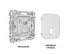 Комплект механизма компьютерной розетки Ambrella Volt RJ-45 (8P8C) CAT6A экранированной с автоматической защитной шторкой OMEGA MO662005 Антрацит серый QUANT (OP6620, VM185)