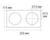 Рамка для светильника Italline IT02-QRS2 white
