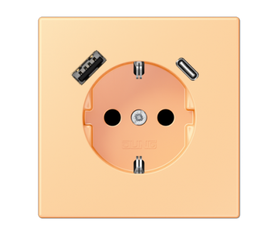 Розетка 2K+З USB Typ AC Jung LC1520-15CA258