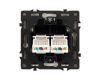Розетка компьютерная двойная софт-тач золотой песок Arlight SCT-MPC2-SFPL-GD (2хRJ-45, CAT6) 054314(1)