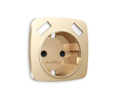 Лицевая панель для розетки с/з со шторками 2USB A+A Ambrella Volt Omega OP6090