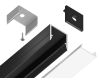 Алюминиевый профиль накладной 10*10 для светодиодной ленты до 8мм Ambrella Light Illumination GP1650BK