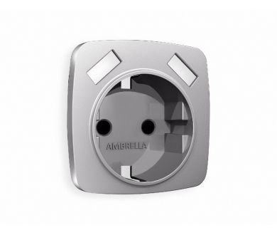 Лицевая панель для розетки с/з со шторками 2USB A+A Ambrella Volt Omega OP5090