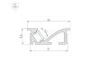 Алюминиевый профиль Arlight SL-BEVEL-W21-F-2000 ANOD BLACK 048997
