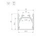 Профиль Arlight LINE-2525-2000 ANOD (Алюминий) 053804
