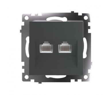 Розетка компьютерная 2-местная RJ-45 Stekker Катрин GLS00-7109-06 50008