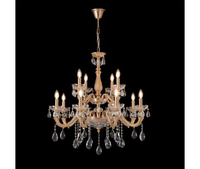 Подвесная люстра Crystal Lux ELIZABETH SP8+4 BRASS
