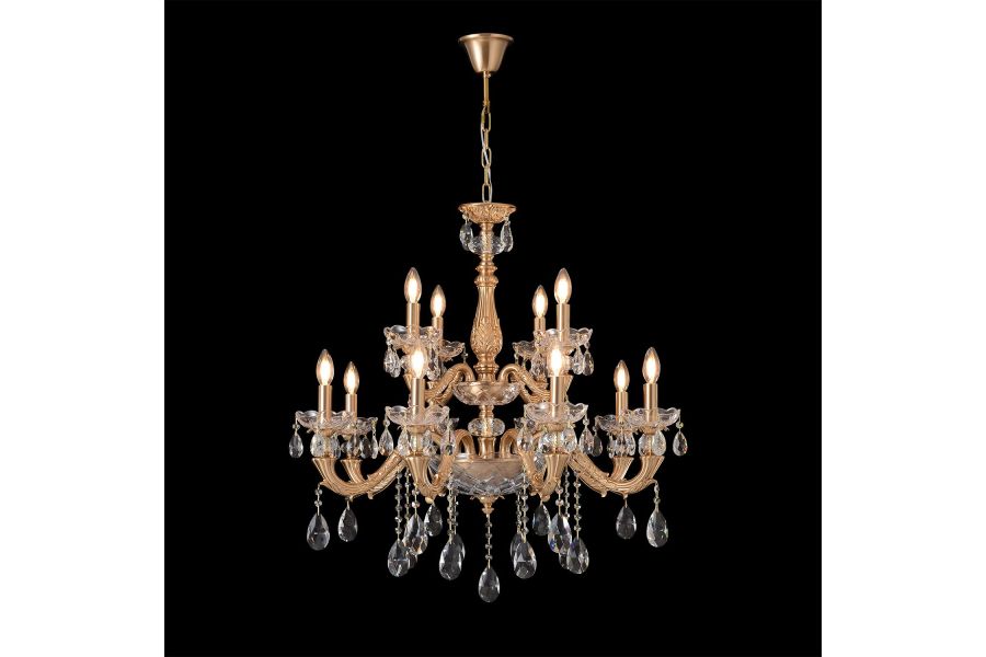 Подвесная люстра Crystal Lux ELIZABETH SP8+4 BRASS