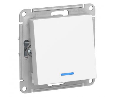 Переключатель 1-клавишный с подсветкой, сх.6а, 10АХ Systeme Electric AtlasDesign Белый ATN000163