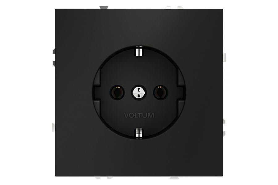 Розетка Voltum S70 VLS040108 (черный матовый)