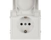 Розетка ЭРА Galaxy 15-2103-01 c заземлением 2P+E Schuko со шторками с крышкой 16А-250В IP20 белый Б0070659