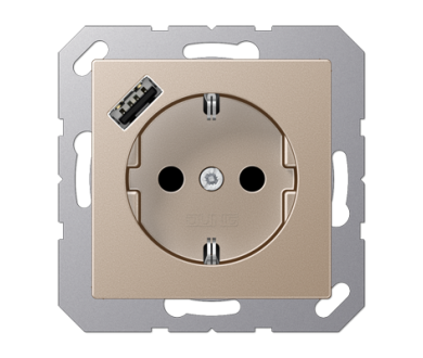 Розетка 2K+З USB Typ A Jung A1520-18ACH