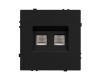 Механизм сдвоенной телефонной розетки Arlight SCT-NOBE-MTL2-SFPL-BK (RJ-11, 4C) (Черный оникс) 054309