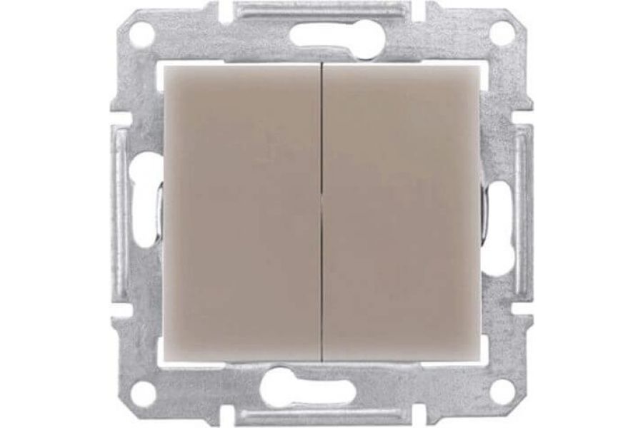 Выключатель двухклавишный Schneider Electric Sedna 10A 250V SDN0300168