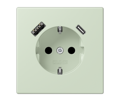 Розетка 2K+З USB Typ AC Jung LC1520-15CA218