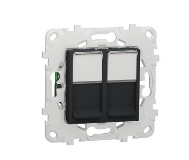 Розетка компьютерная RJ45X2 Schneider Electric Unica New Cat. 6 UTP NU542454