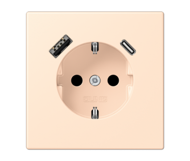 Розетка 2K+З USB Typ AC Jung LC1520-15CA238