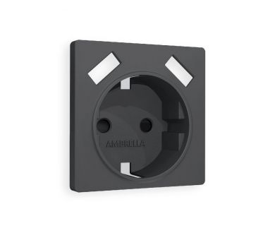 Лицевая панель для розетки с/з со шторками 2USB A+A Ambrella Volt Alfa AP9090