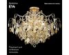 Потолочная люстра Crystal Lux ESMIRALDA PL9 GOLD