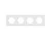 Рамка на 4 поста стеклянная Arlight FRM-OMALI-GS-4-WH 049700