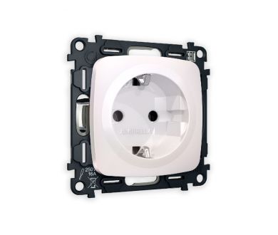 Комплект механизма розетки с/з на винтовых зажимах Ambrella Volt Omega MO206010