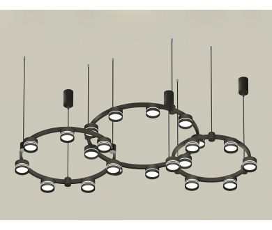 Комплект подвесного светильника Ambrella Light Techno Ring XR92092200 (A9209x3, C9242, C9238, C9232, N8462, N8478)