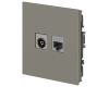 Розетка Эра Arktik 16-3110-07 комбинированная RJ45+TV титан Б0070500