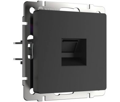 Розетка Werkel Ethernet RJ-45 черный матовый W1181008 4690389156946