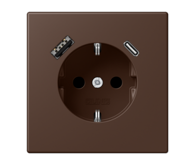 Розетка 2K+З USB Typ AC Jung LC1520-15CA239