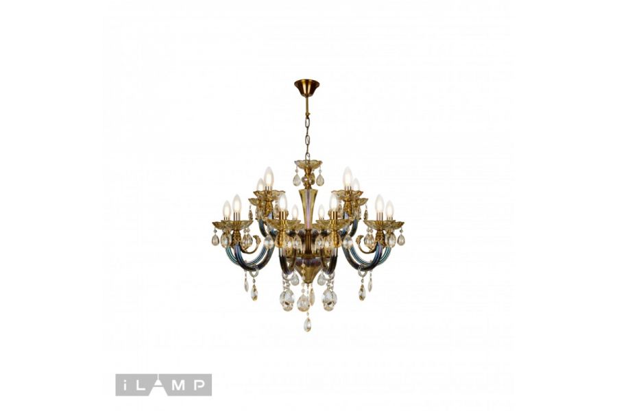Подвесная люстра iLamp Asia 61081-8+4 BR