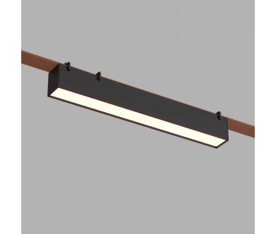Трековый однофазный светильник Denkirs Belty linear DK5674-BK