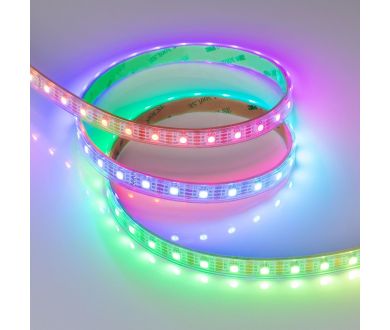 Светодиодная лента герметичная Arlight SPI-P-B60-12mm 5V RGB-PX1-BPT (12 W/m, IP66, 5060, 5m) 041167