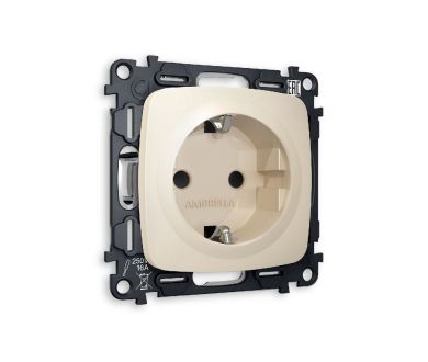 Комплект механизма розетки с/з со шторками Ambrella Volt Omega MO327010