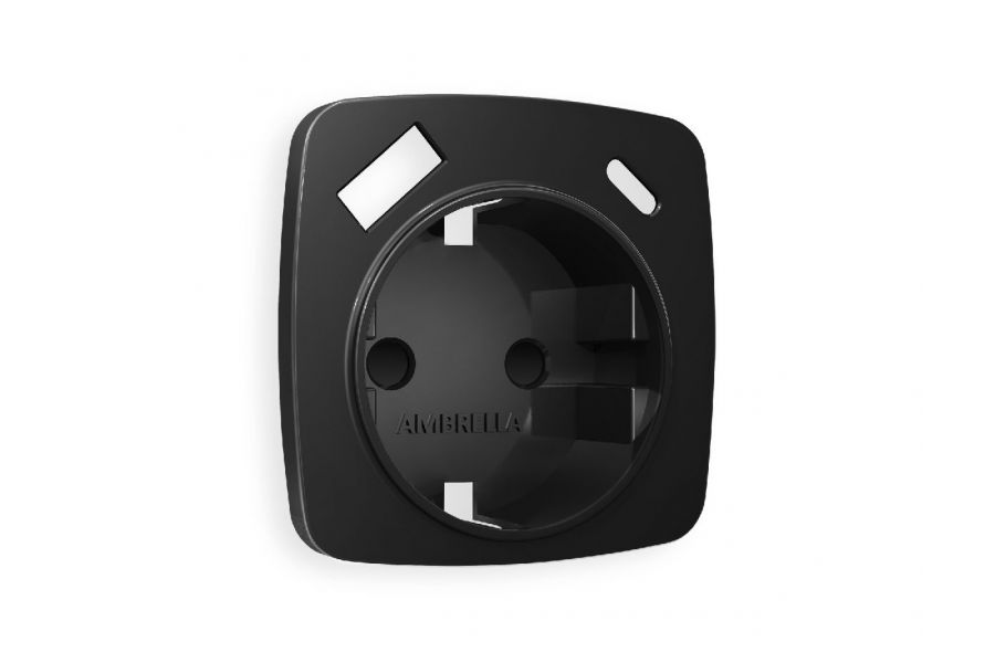 Лицевая панель для розетки с/з со шторками 2USB A+C Ambrella Volt Omega OP8100