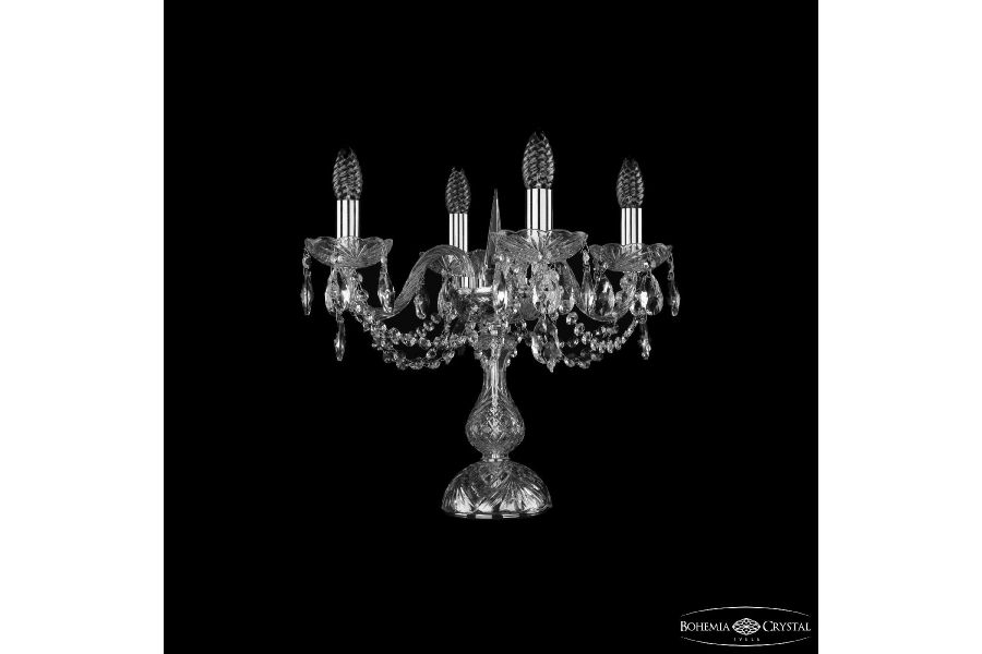 Настольная лампа Bohemia Ivele Crystal 1402L/4/141-39 Ni