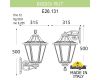 Уличный настенный светильник Fumagalli BISSO/RUT DN E26.131.000.AXE27DN