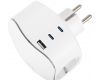 Разветвитель электрический ЭРА SP-3e-3USBAC-W на 3 розетки + 3 USB A+C с заземлением со шторками 16А белый Б0069081