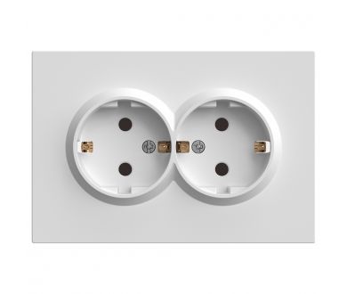 Розетка 2-местная с защитной шторкой Stekker RST16-5114-01 Эмили 49882