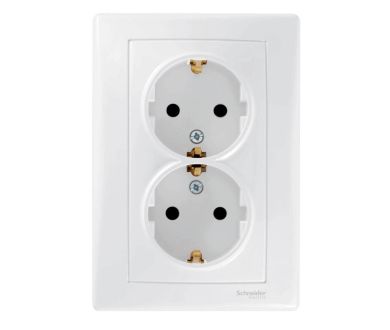 Розетка двойная Schneider Electric Sedna с/з без шторок 16A 250V SDN3000621