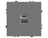 Розетка 2-местная USB + Type C Stekker Эмили RST10-5115-10 49957