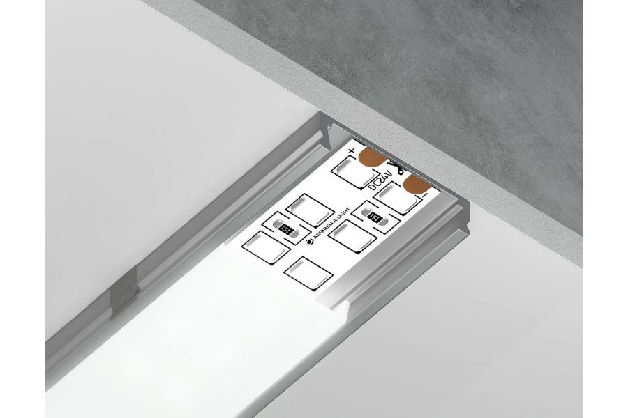Алюминиевый накладной профиль Ambrella Light Alum Profile GP1800AL