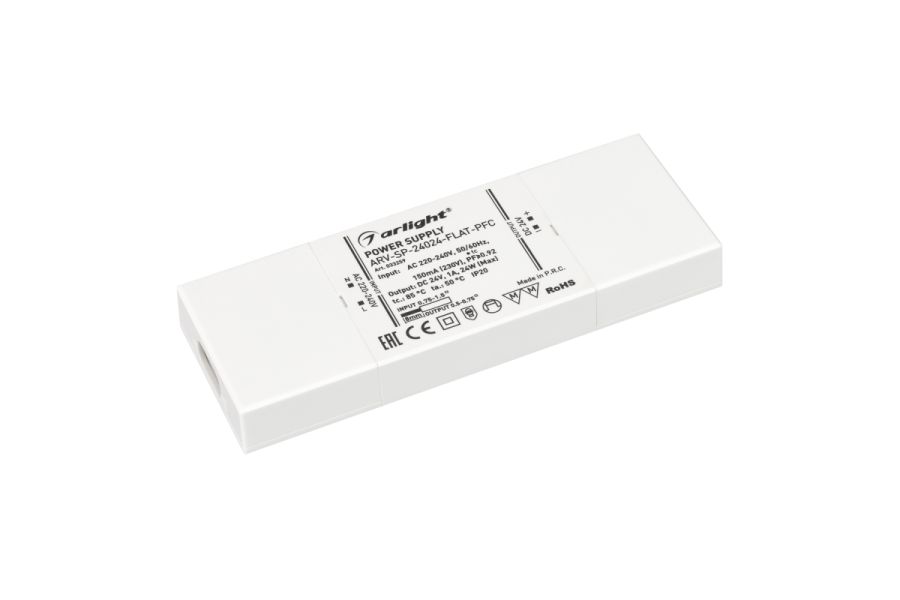 Блок питания Arlight ARV-SP-24024-Flat-PFC (24V, 1A, 24W) 033259