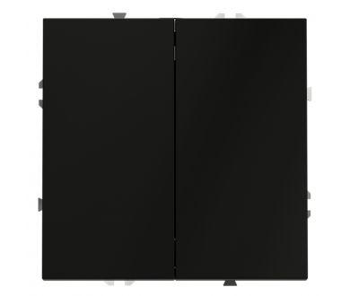 Выключатель с самовозвратом двухклавишный Voltum S70 VLS020608 (черный матовый)