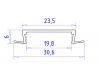 Алюминиевый встраиваемый профиль Ambrella Light Alum Profile GP1100BK