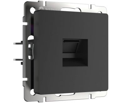 Телефонная розетка RJ-11 Werkel черный матовый W1182008 4690389156960 a051604